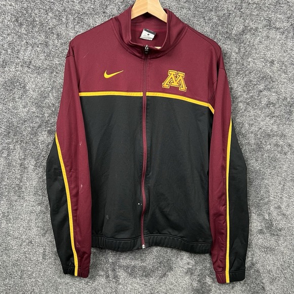 Nike Other - Vintage Nike Minnesota Gophers Track Jacket Mens Large Maroon Zip Up Long Sleeve